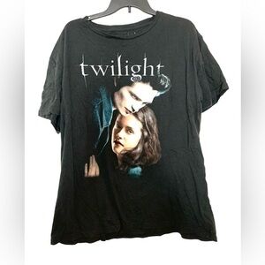 Vintage Twilight Bella and Edward Vampire Tee Top T-shirt Black Extra Large